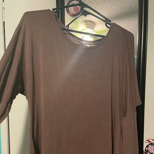 Long sleeve brown shirt